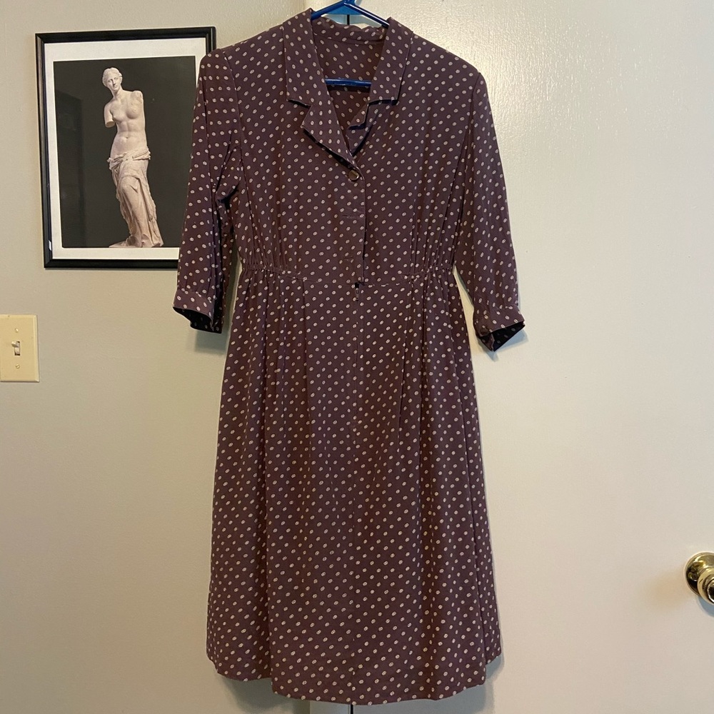No tag chocolate brown vintage dress